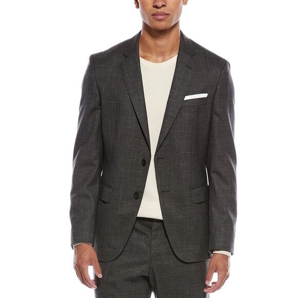 Hugo Boss MensHutson Wool & Linen-Blend Suit Jacket, Green